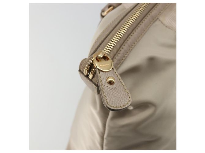 Borsa a mano Vala Ribbon in nylon rosa e oro Auth di Salvatore Ferragamo ka3946 - vista 10