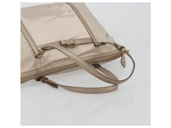 Borsa a mano Vala Ribbon in nylon rosa e oro Auth di Salvatore Ferragamo ka3946 - vista 7