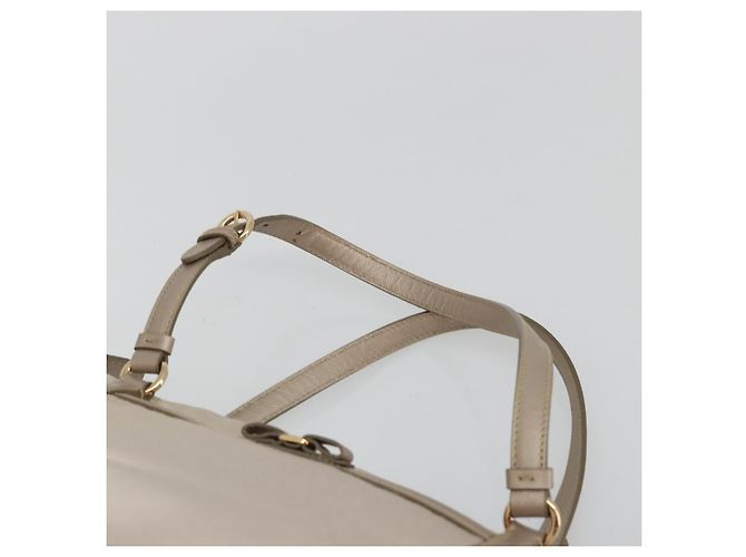 Borsa a mano Vala Ribbon in nylon rosa e oro Auth di Salvatore Ferragamo ka3946 - vista 8