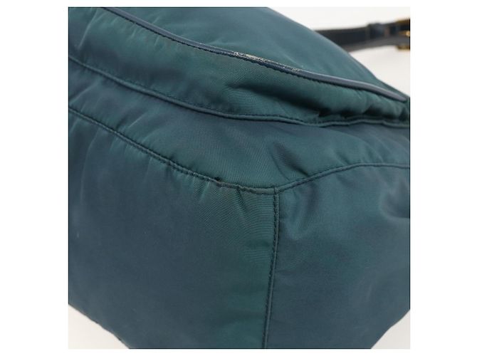 Borsa a Spalla PRADA Nylon Verde Oro Auth YKZ1088 D'oro - vista 15