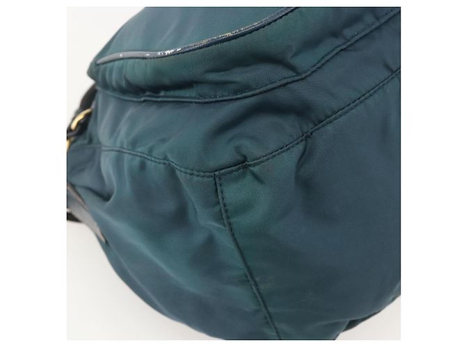 Borsa a Spalla PRADA Nylon Verde Oro Auth YKZ1088 D'oro - vista 8