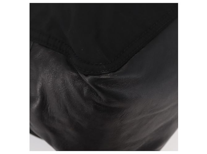 PRADA Borsa a mano in nylon nero argento Auth ka3999 - vista 14