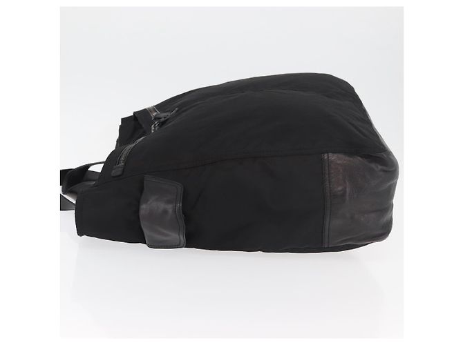 PRADA Borsa a mano in nylon nero argento Auth ka3999 - vista 4