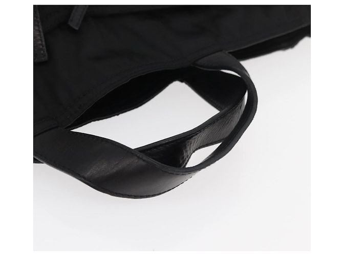 PRADA Borsa a mano in nylon nero argento Auth ka3999 - vista 7