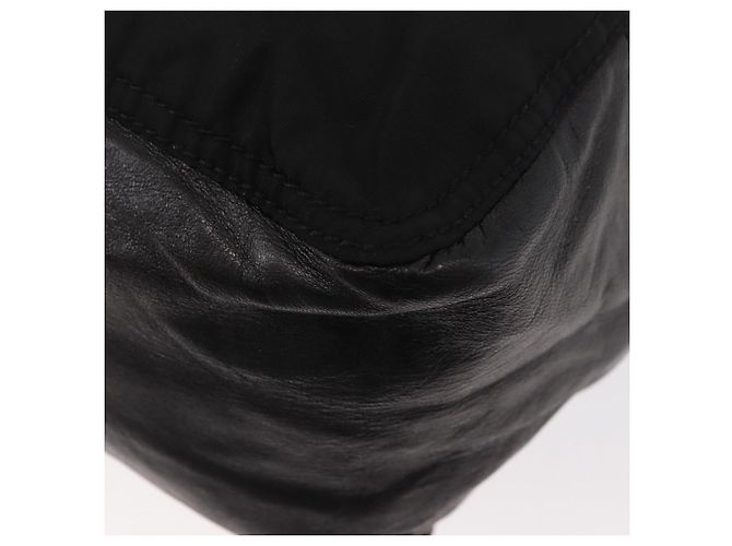 PRADA Borsa a mano in nylon nero argento Auth ka3999 - vista 9