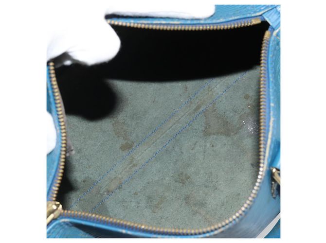 LOUIS VUITTON Borsa a Mano Epi Speedy 25 Blu Toledo M43015 LV Auth YKZ982 - vista 11