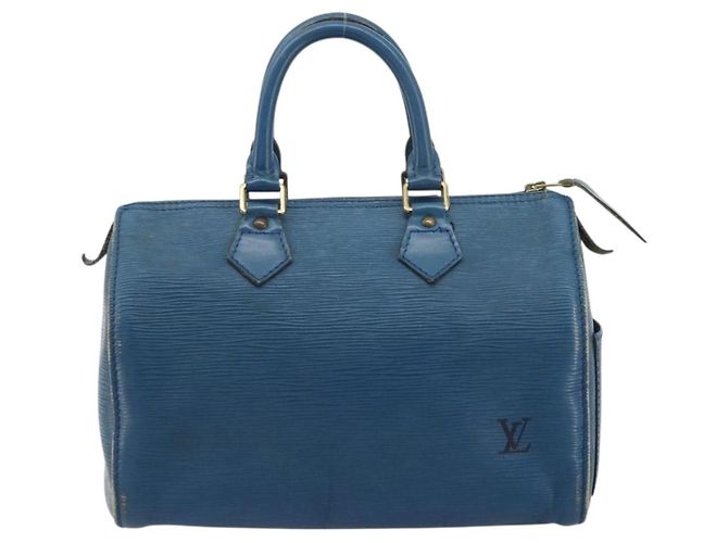 LOUIS VUITTON Borsa a Mano Epi Speedy 25 Blu Toledo M43015 LV Auth YKZ982 - vista 13