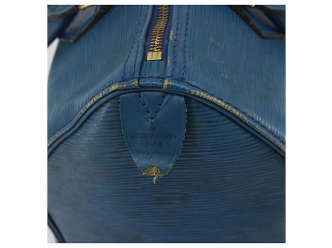 LOUIS VUITTON Borsa a Mano Epi Speedy 25 Blu Toledo M43015 LV Auth YKZ982 - vista 19
