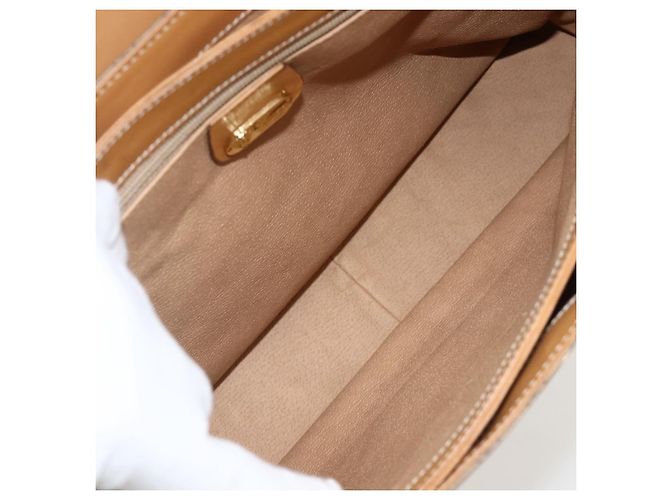 Gucci Borsa a mano Micro GG Supreme in PVC beige e oro 000 46 4857 Auth YKZ1075 D'oro - vista 10