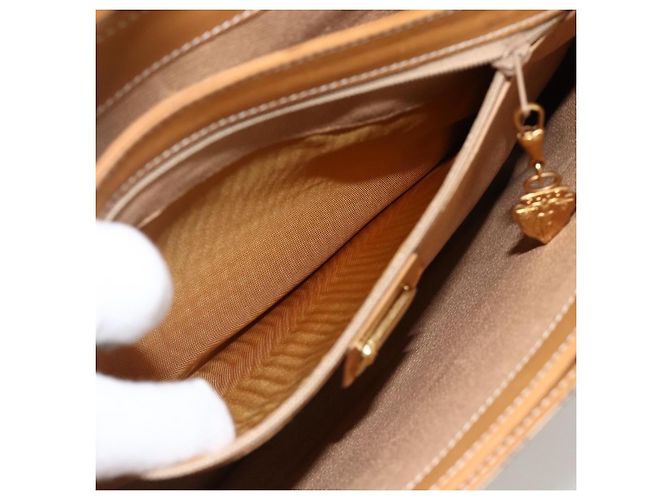 Gucci Borsa a mano Micro GG Supreme in PVC beige e oro 000 46 4857 Auth YKZ1075 D'oro - vista 11