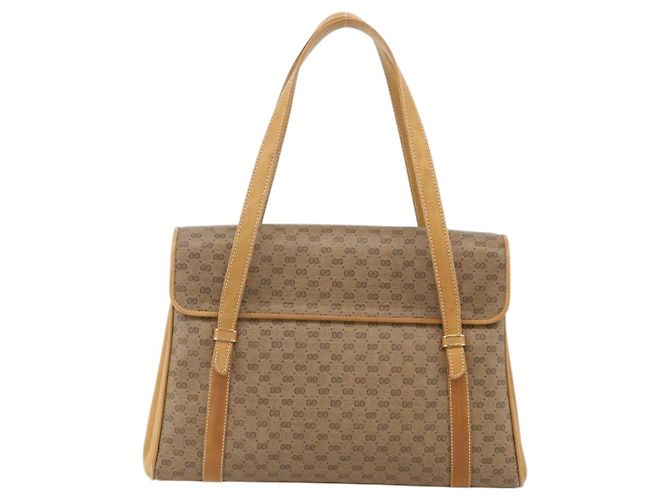 Gucci Borsa a mano Micro GG Supreme in PVC beige e oro 000 46 4857 Auth YKZ1075 D'oro - vista 2