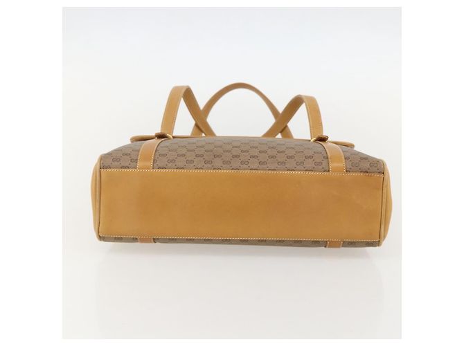 Gucci Borsa a mano Micro GG Supreme in PVC beige e oro 000 46 4857 Auth YKZ1075 D'oro - vista 5