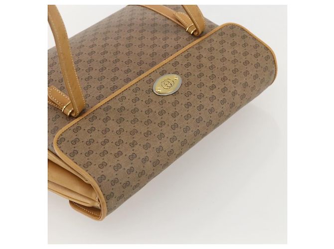 Gucci Borsa a mano Micro GG Supreme in PVC beige e oro 000 46 4857 Auth YKZ1075 D'oro - vista 6