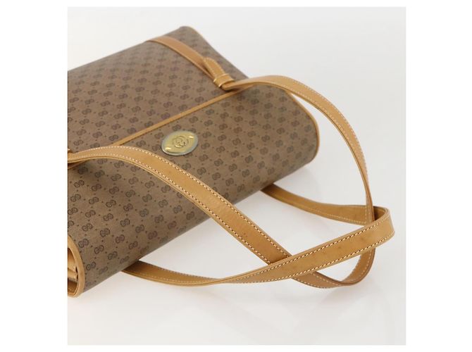 Gucci Borsa a mano Micro GG Supreme in PVC beige e oro 000 46 4857 Auth YKZ1075 D'oro - vista 7