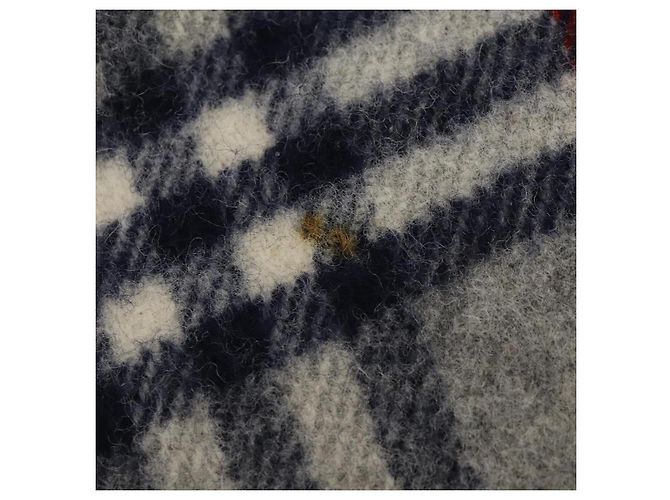 Sciarpa in lana Burberrys Nova Check 3 pezzi Grigio Beige Auth 175007 Marrone - vista 7