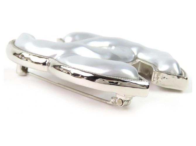 Timeless Spilla Chanel B25C Coco Mark CC Logo in Argento - vista 4