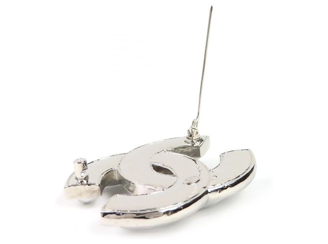 Timeless Spilla Chanel B25C Coco Mark CC Logo in Argento - vista 5