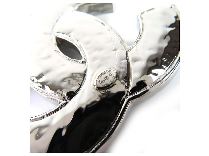 Timeless Spilla Chanel B25C Coco Mark CC Logo in Argento - vista 6