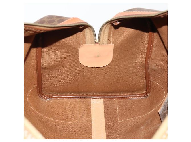 Céline Borsa Boston in tela Macadam CELINE in pelle PVC marrone oro Auth INZ010 D'oro - vista 20