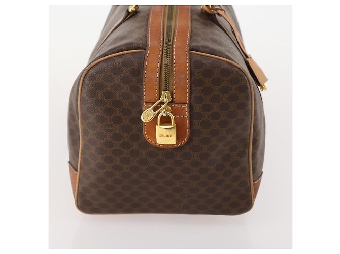Céline Borsa Boston in tela Macadam CELINE in pelle PVC marrone oro Auth INZ010 D'oro - vista 4