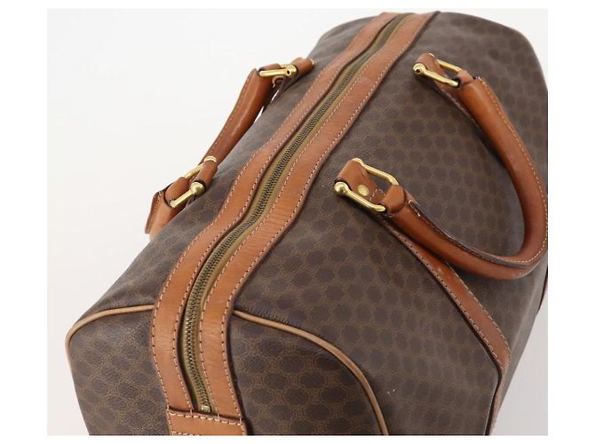 Céline Borsa Boston in tela Macadam CELINE in pelle PVC marrone oro Auth INZ010 D'oro - vista 6