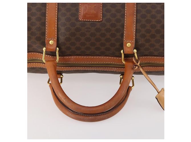 Céline Borsa Boston in tela Macadam CELINE in pelle PVC marrone oro Auth INZ010 D'oro - vista 7