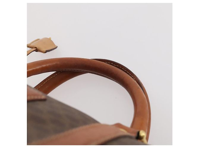 Céline Borsa Boston in tela Macadam CELINE in pelle PVC marrone oro Auth INZ010 D'oro - vista 8