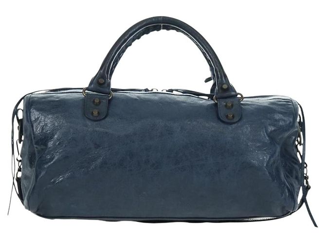 BALENCIAGA Borsa a Mano Twiggy in Pelle 2 in 1 Blu Navy 128523 Auth yk20202SAM - vista 2