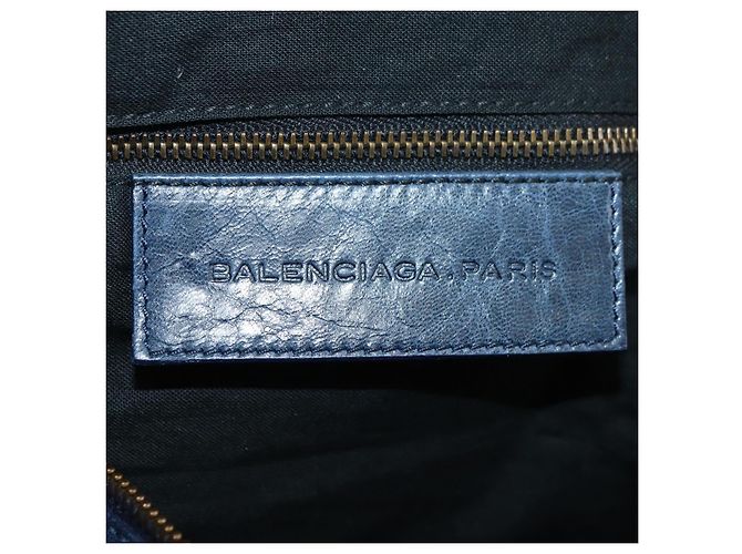 BALENCIAGA Borsa a Mano Twiggy in Pelle 2 in 1 Blu Navy 128523 Auth yk20202SAM - vista 23