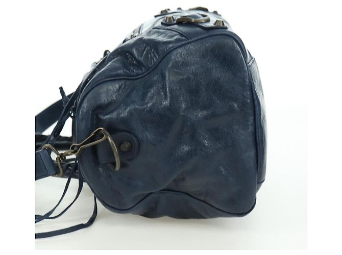 BALENCIAGA Borsa a Mano Twiggy in Pelle 2 in 1 Blu Navy 128523 Auth yk20202SAM - vista 3