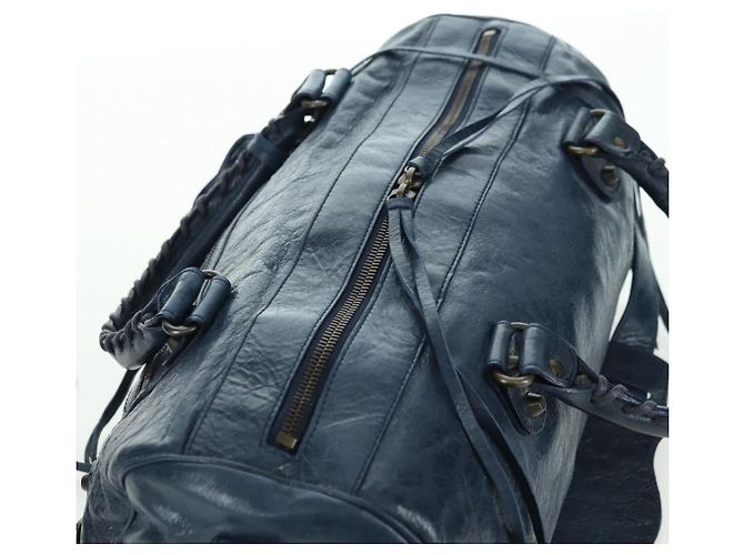 BALENCIAGA Borsa a Mano Twiggy in Pelle 2 in 1 Blu Navy 128523 Auth yk20202SAM - vista 6