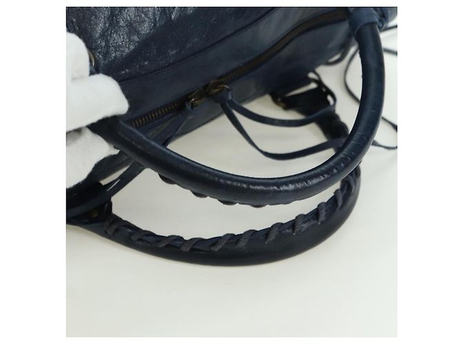 BALENCIAGA Borsa a Mano Twiggy in Pelle 2 in 1 Blu Navy 128523 Auth yk20202SAM - vista 7