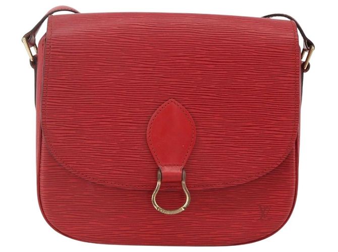 LOUIS VUITTON Borsa a Spalla Epi Saint Cloud GM Rossa M52197 LV Auth YKZ1560 Rosso - vista 13