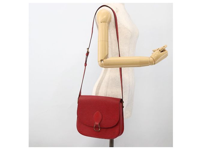 LOUIS VUITTON Borsa a Spalla Epi Saint Cloud GM Rossa M52197 LV Auth YKZ1560 Rosso - vista 26