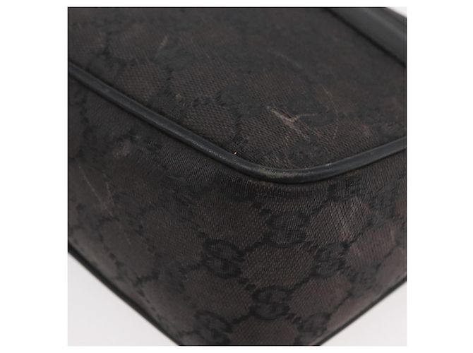 Borsa a Spalla GG Canvas Gucci Nera Oro 001 14 0412 Auth 175200 Nero D'oro - vista 14
