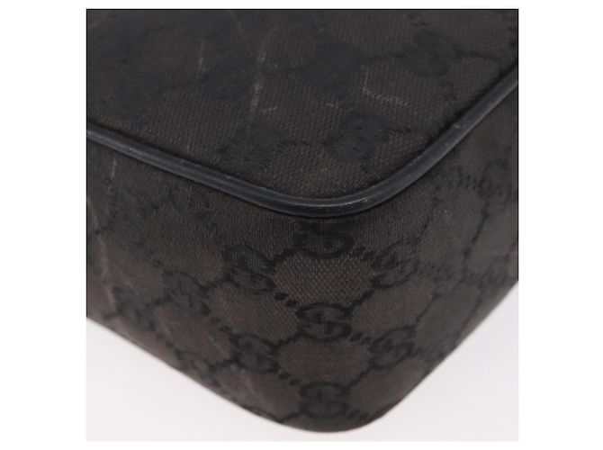 Borsa a Spalla GG Canvas Gucci Nera Oro 001 14 0412 Auth 175200 Nero D'oro - vista 15
