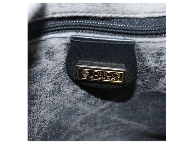 Borsa a Spalla GG Canvas Gucci Nera Oro 001 14 0412 Auth 175200 Nero D'oro - vista 18