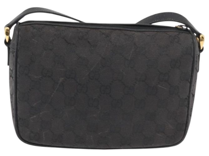 Borsa a Spalla GG Canvas Gucci Nera Oro 001 14 0412 Auth 175200 Nero D'oro - vista 2