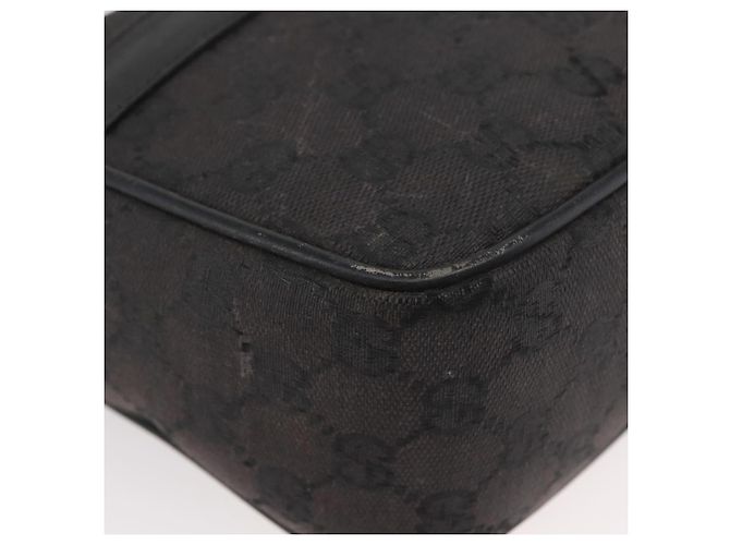 Borsa a Spalla GG Canvas Gucci Nera Oro 001 14 0412 Auth 175200 Nero D'oro - vista 9