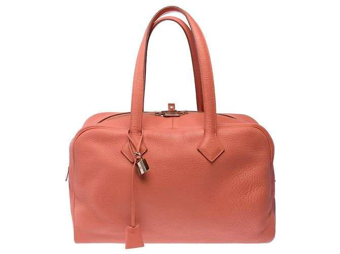 Hermès Borsa HERMES Victoria in Pelle Rosa - 103481 - vista 2