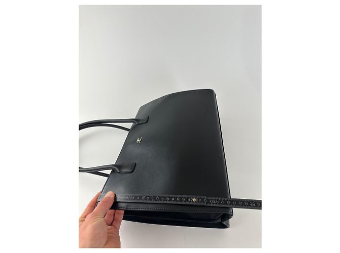 Courreges Vintage Courrèges strukturierte Ledertasche schwarz - Ansicht 10