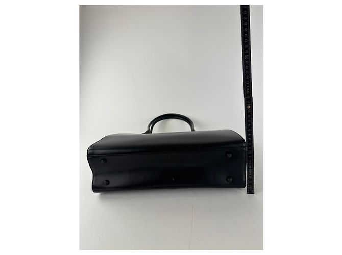 Courreges Vintage Courrèges strukturierte Ledertasche schwarz - Ansicht 11