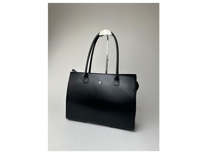 Courreges Vintage Courrèges strukturierte Ledertasche schwarz - Ansicht 12