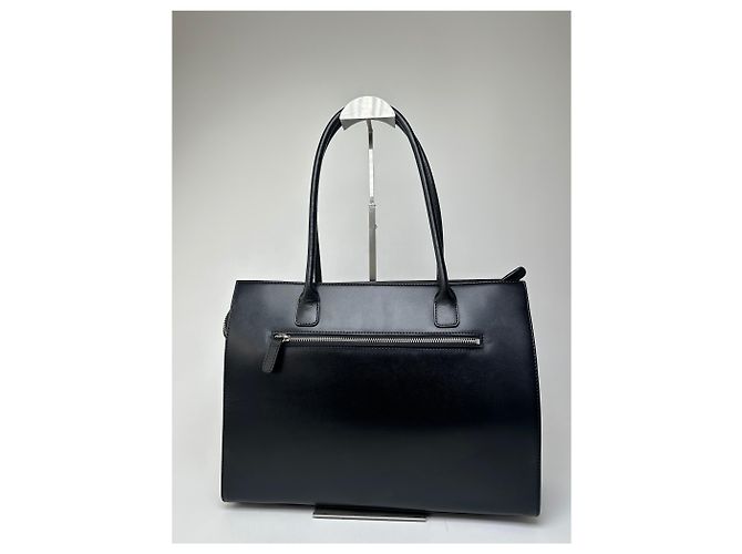 Courreges Vintage Courrèges strukturierte Ledertasche schwarz - Ansicht 2