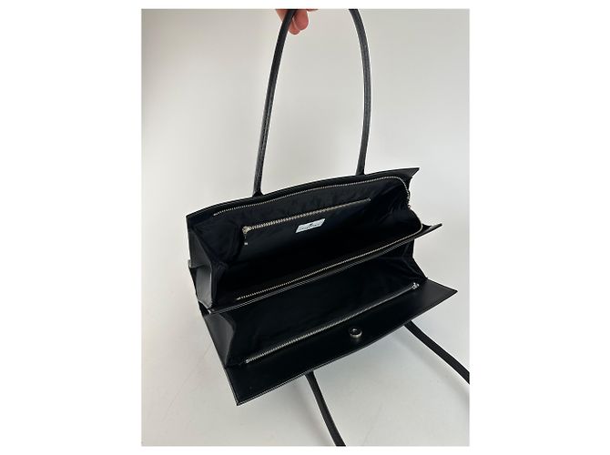 Courreges Vintage Courrèges strukturierte Ledertasche schwarz - Ansicht 3