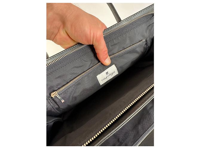 Courreges Vintage Courrèges strukturierte Ledertasche schwarz - Ansicht 4