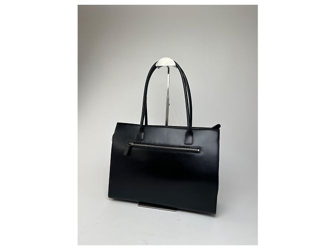 Courreges Vintage Courrèges strukturierte Ledertasche schwarz - Ansicht 8