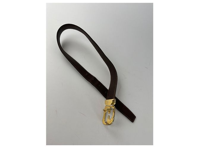 Vintage Gucci GG Wendeledergürtel schwarz braun - Ansicht 5