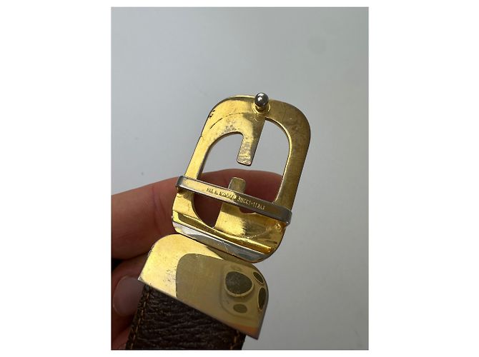 Vintage Gucci GG Wendeledergürtel schwarz braun - Ansicht 6