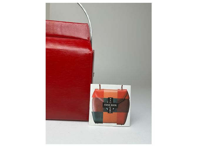 Bolsa de mão vintage Givenchy em couro texturizado vermelho - vista 8
